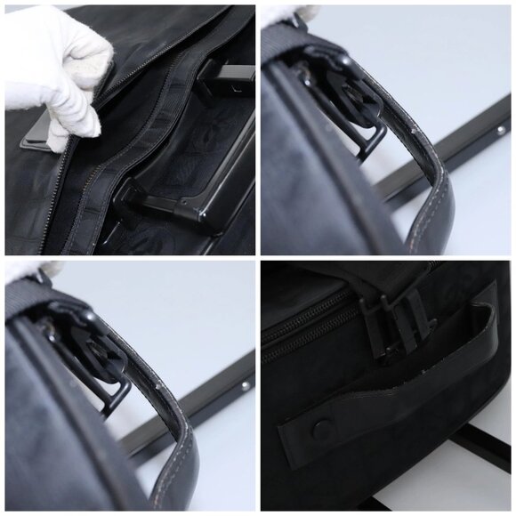 CHANEL Carry Case New Travel line suitcase Nylon Black CC Auth bs23739 - Picture 15 of 16